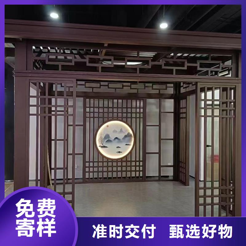 铝代木古建金花板安装