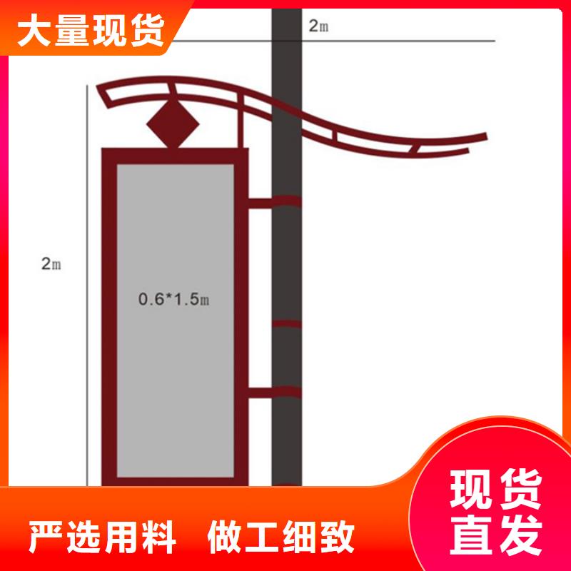 马路灯杆广告架来厂考察