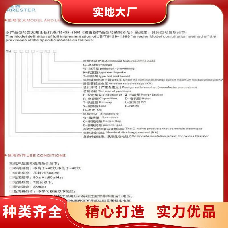 氧化锌避雷器Y5W5-102/266质量可靠