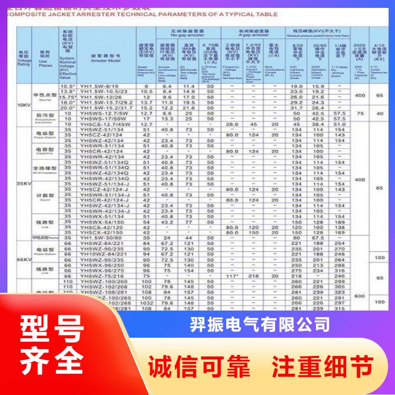 避雷器YH2.5CD-3.8/8.6【羿振电气】