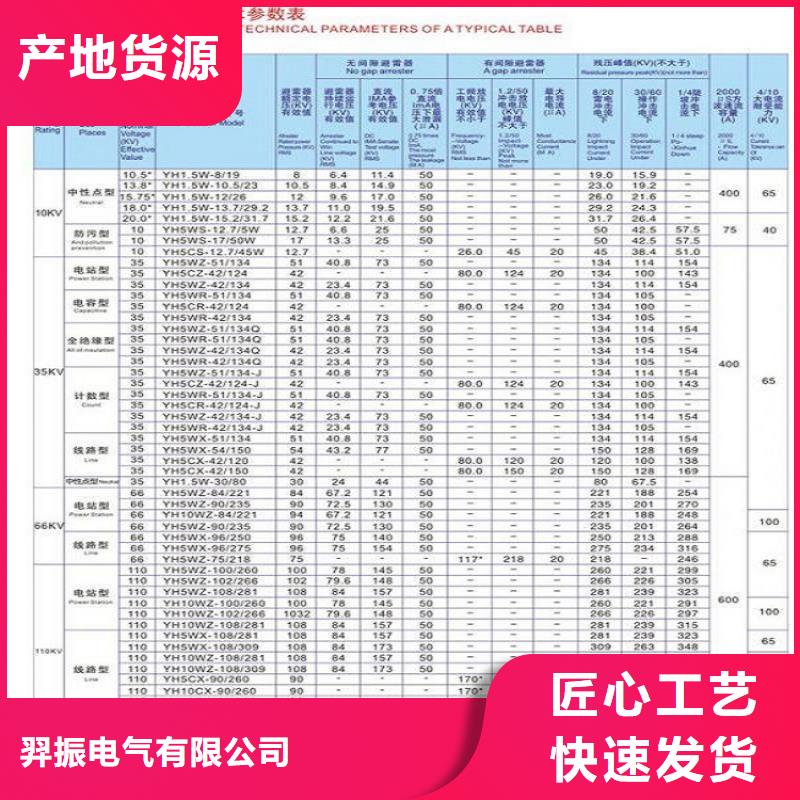 避雷器YH5WX-90/232【羿振电气】