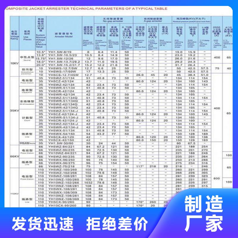 避雷器Y10W5-198/565W【羿振电气】