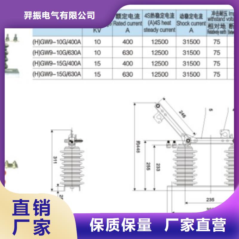 单极隔离开关GW9-15W/630A直供厂家