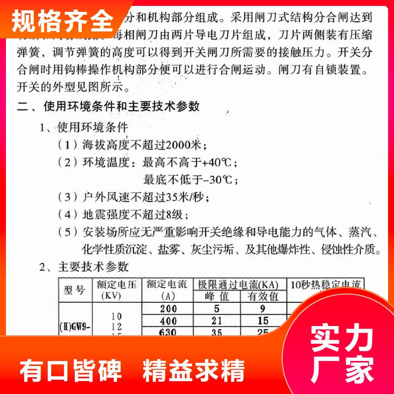 户外高压隔离开关GW1-10KV/400