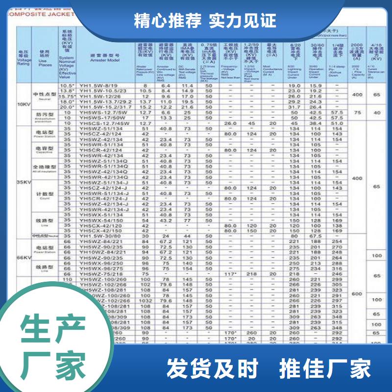 氧化锌避雷器YH5WZ5-17/45L规格齐全