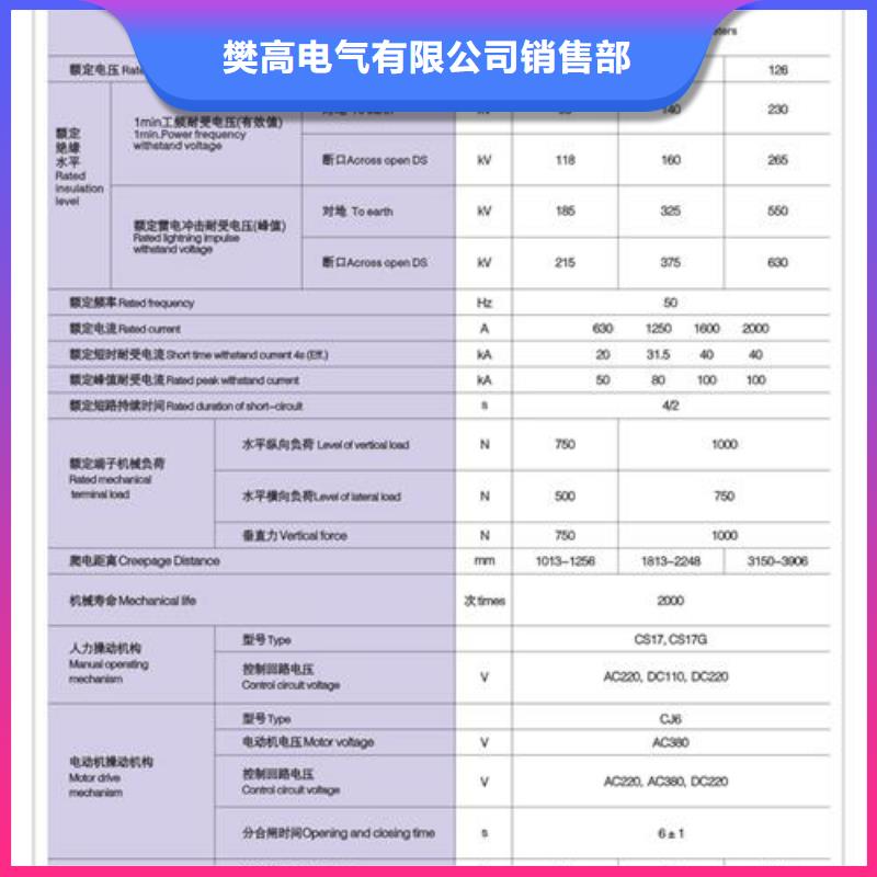 HGW9-15/200A户外高压隔离开关